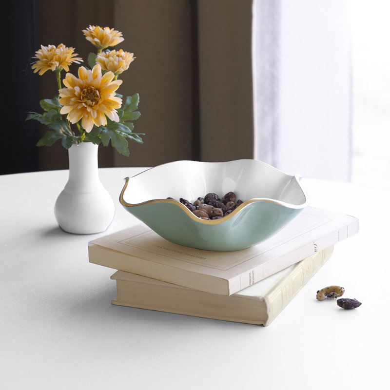 Encanto Aluminum Rice Bowl, White/Camellia