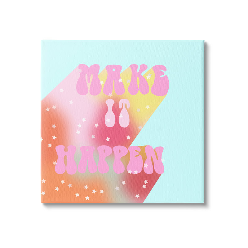 Make It Happen Groovy Stars Canvas Wall Art for Kids