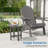 Round Outdoor Side Table, HDPE Small Adirondack End Table, Easy Clean Patio Side Table for Backyard, Pool, Porch, Garden and Lawn-1430612895