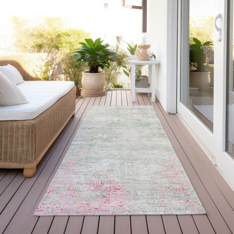 Tapis rectangulaire Aleighna avec envers antidérapant, Tapis de couloir 2 pi 3 po x 7 pi 6 po