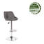 Swivel Upholstered and Faux Leather Adjustable Height Bar Stool with Steel Frame-1598505430