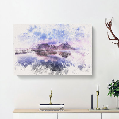 Vestrahorn Mountain In Iceland - Wrapped Canvas Print