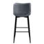 Chaises de pub modernes avec revêtement en velours gris foncé, pieds en métal, siège d'une hauteur de 29 pouces, support de poids de 250 lb, capacité-1162511690