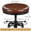 Upholstered Counter Stool with Metal Frame-727787882