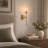 Modern Gold Dimmable Armed Wall Sconces