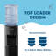 MIST Black Free Standing Top Loading Electric Water Dispenser