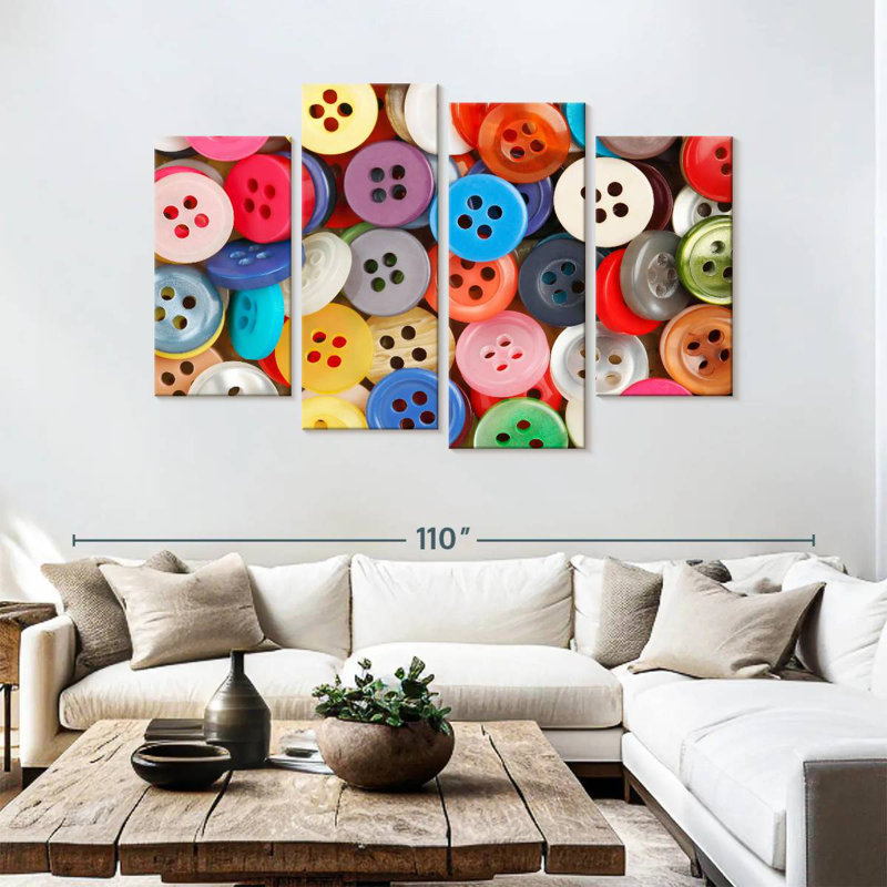 Sewing Buttons, H 54 po x l 84 po