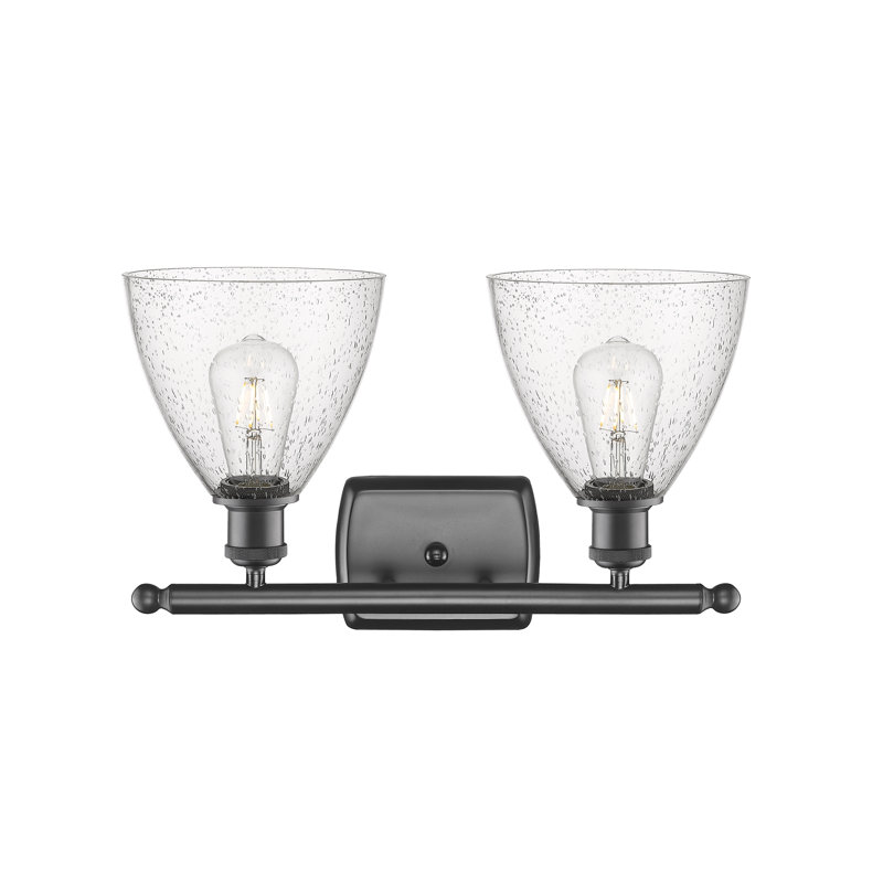 Éclairage pour meuble-lavabo 2 lumières Shauna, Bronze huilé, DEL