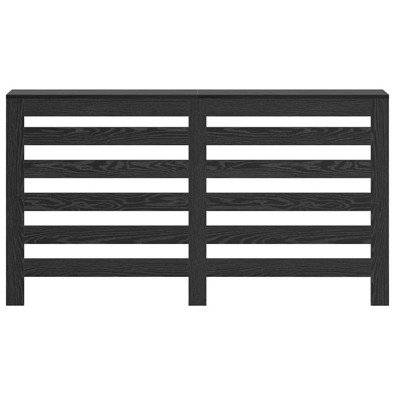 Large Radiator Cover, Black Oak, 149 x 20 x 82 cm, Horizontal Slats