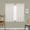 Linen Blend Semi-Sheer Curtain Panel Set