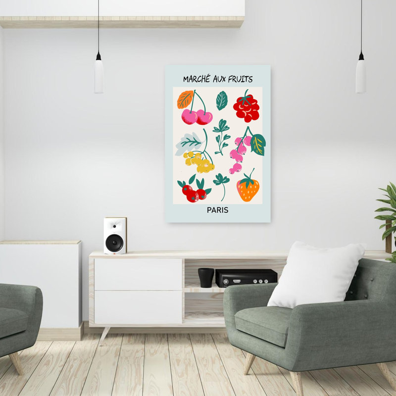 Art contemporain coloré, fleur de cerisier minimaliste contemporain, H 36 po x l 24 po