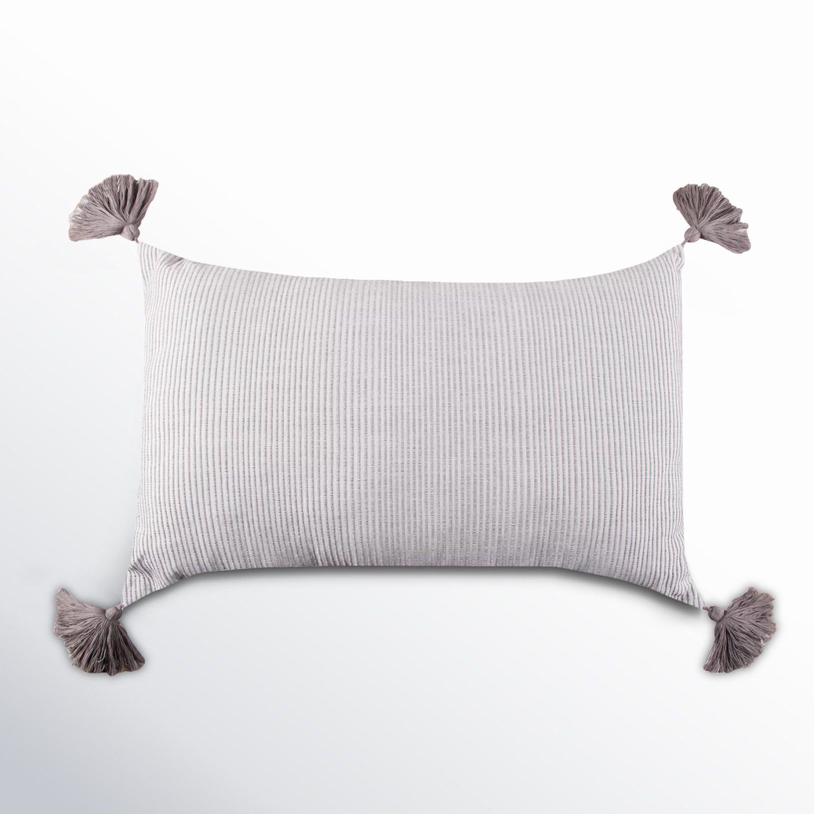 Fairlee 22" x 14" Cotton Throw Pillow, Gray