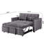 55.1-Inch 3-In-1 Convertible Sofa Bed, Modern Velvet Double Sofa Futon Sofa Bed With Adjustable Back, Storage Bag And Pillow, For Living Room, Bedroom-366368804