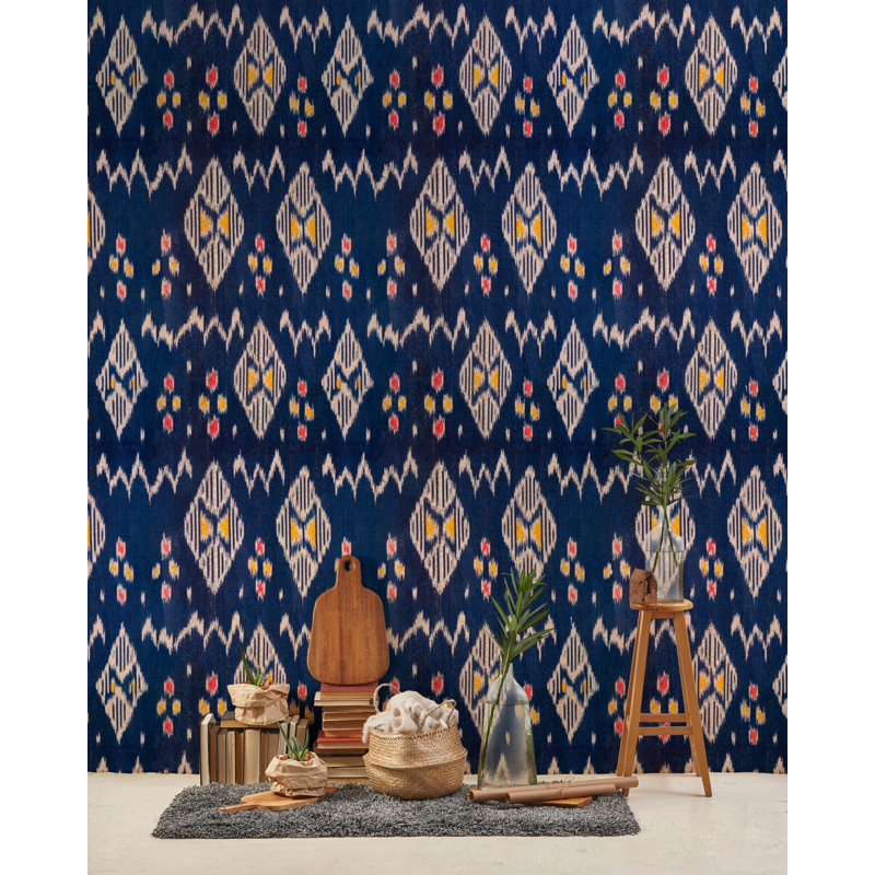 World Of Fabrics Ikat Wallpaper Roll