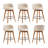 26" Counter Height Bar Stools With Chenille Fabric-1880207206