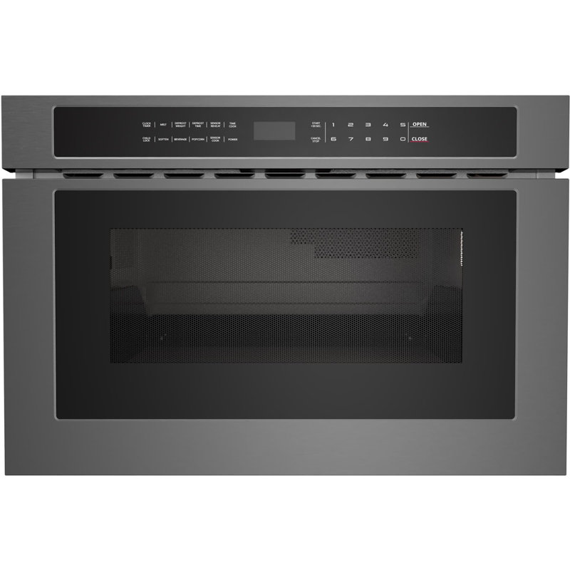 24 Inch Wide 1.2 Cu. Ft. 1000 Watt Drawer Microwave, Black