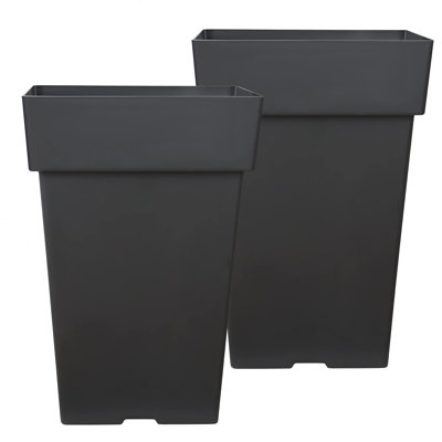 Ensemble de 2 grandes pots à fleurs en plastique