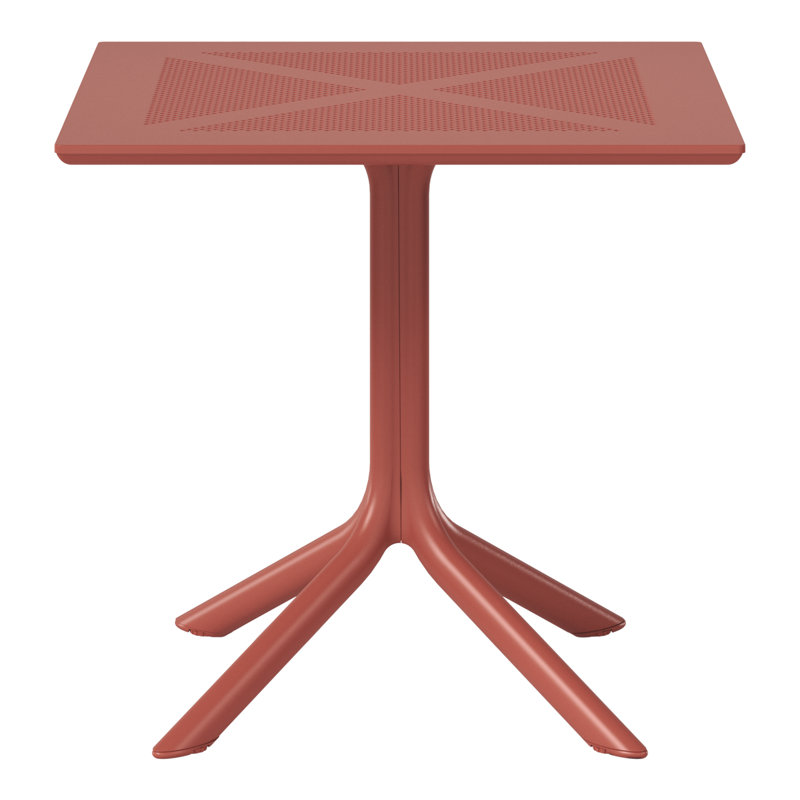 31.5" Outdoor Square Dining Table, Red