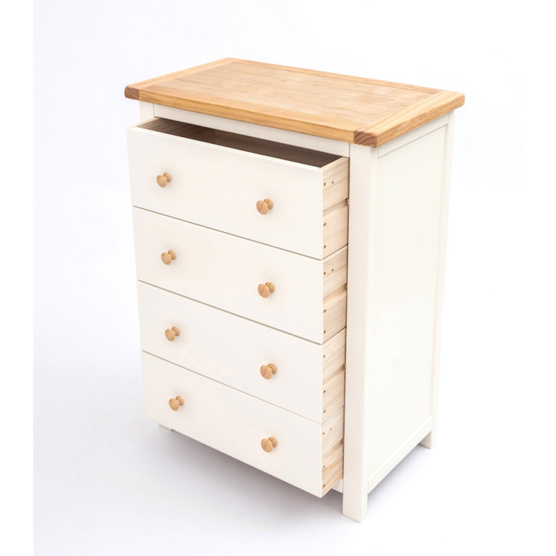 Pompey 70cm W 4 - Drawer Chest of Drawers, Off-White