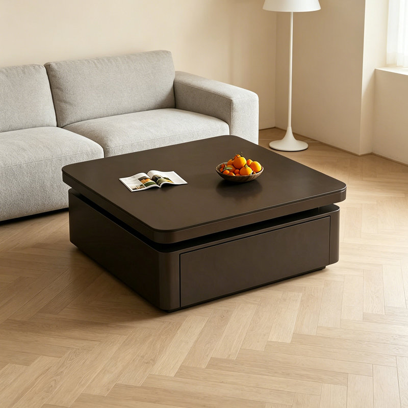 Table basse de luxe Italian Light, H 14,56 po x L 27,55 po x l 27,55 po