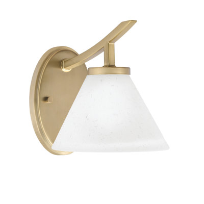 Kurve Wall Sconce With White Muslin Glass