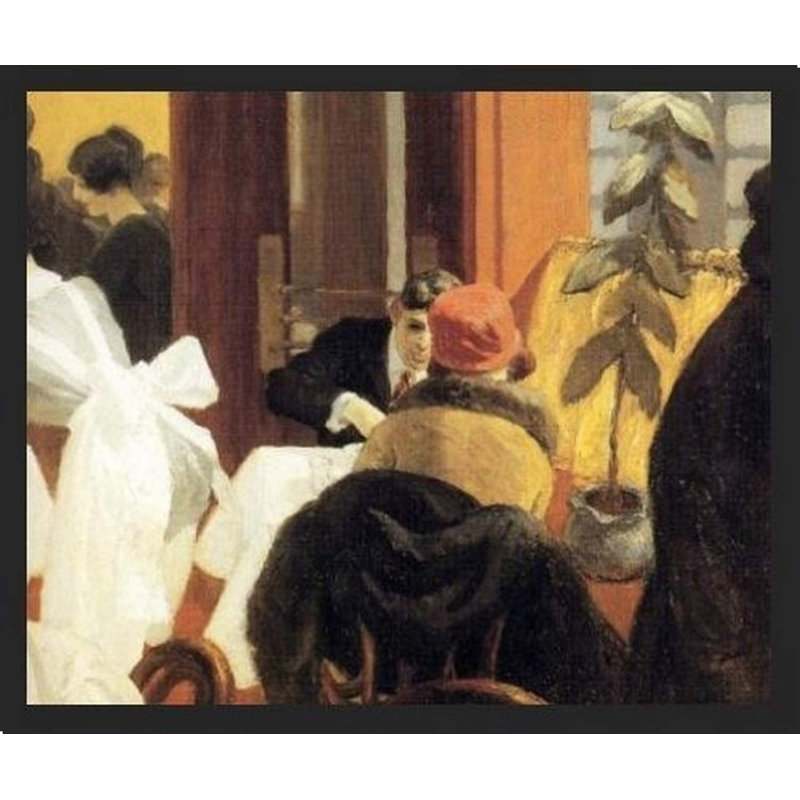«Cafe Scene Ny Restaurant» par Edward Hopper, reproduction d'art sur papier encadrée