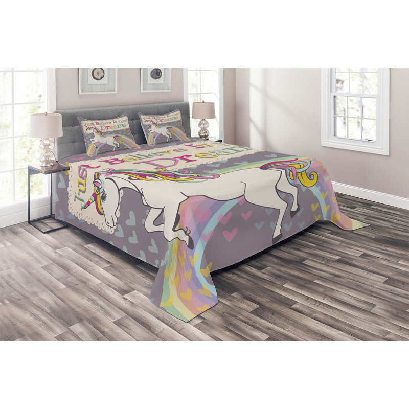 Polyester Coverlet, King Bedspread + 2 Shams