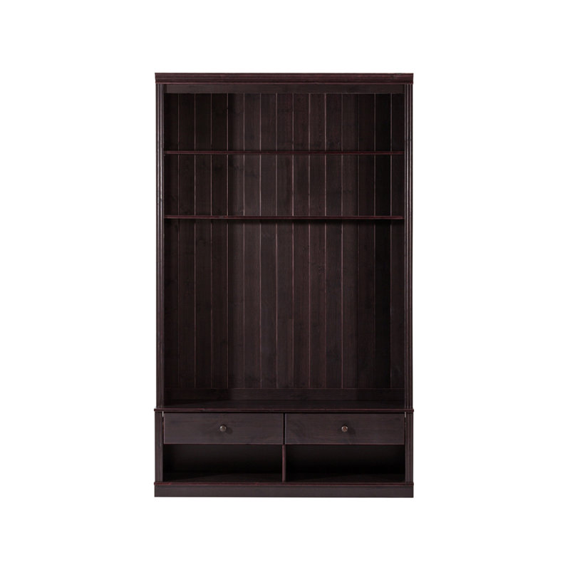 Merchiston 223cm H x 140cm W Standard Bookcase, Dark Brown