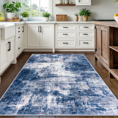 Tapis lavable, tapis modernes abstraits, tapis antidérapants pour la chambre à coucher du salon