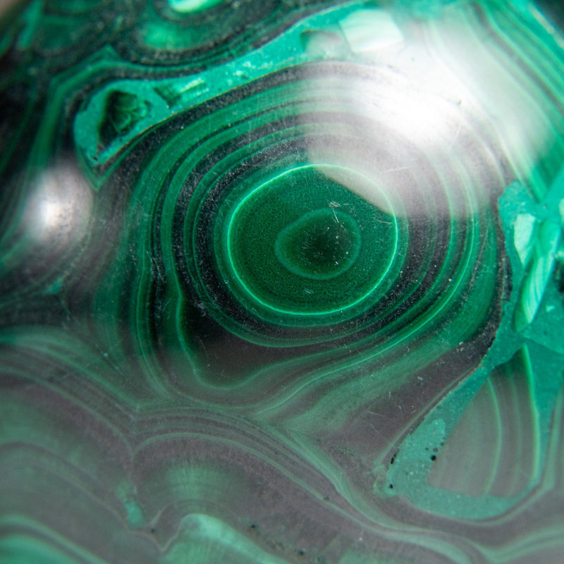 Genuine Polished Malachite Sphere (1.4 Lbs)