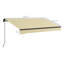 Auvent de terrasse rétractable 10 pi x 8 pi, abri de jardin avec manivelle, tissu 280 g / m², structure en aluminium, beige pour balcon, auvent de jardin rétractable, terrasse à parasol