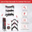 Folding 3-Tier Rolling Utility Cart with Lockable Swivel Wheels, Mobile Storage Service Cart for Workshop Kitchen Office