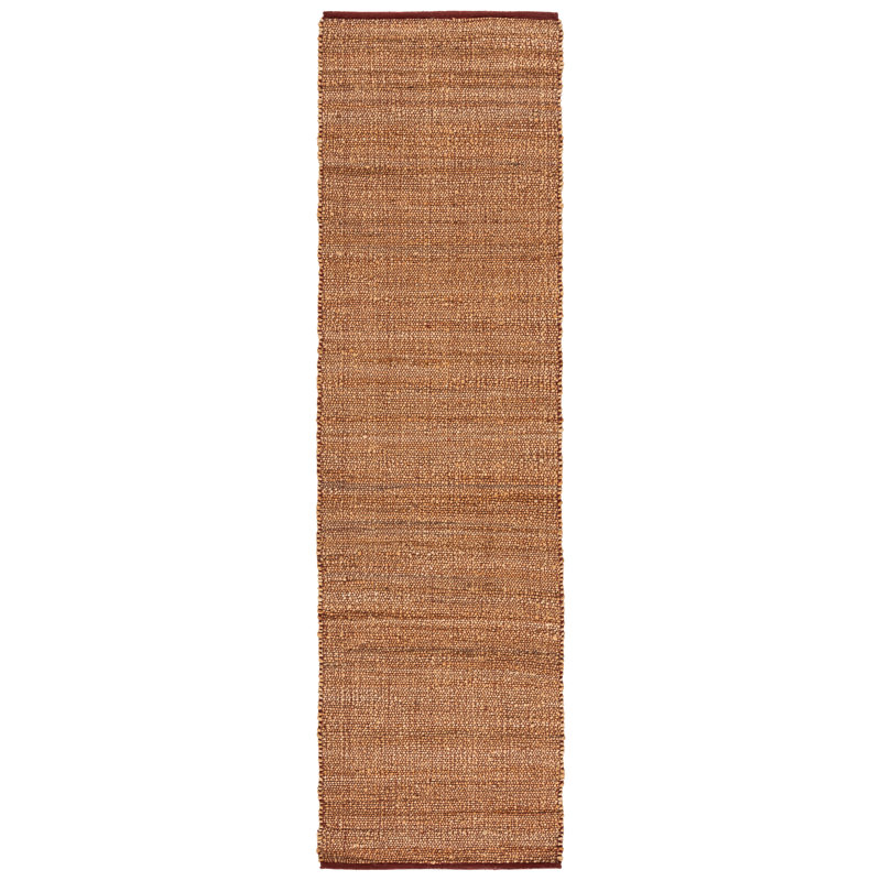Natural Fiber 662 Flatweave 70% Jute; 30% Cotton No Pattern Rug, 2'-3" X 8'-0" Runner