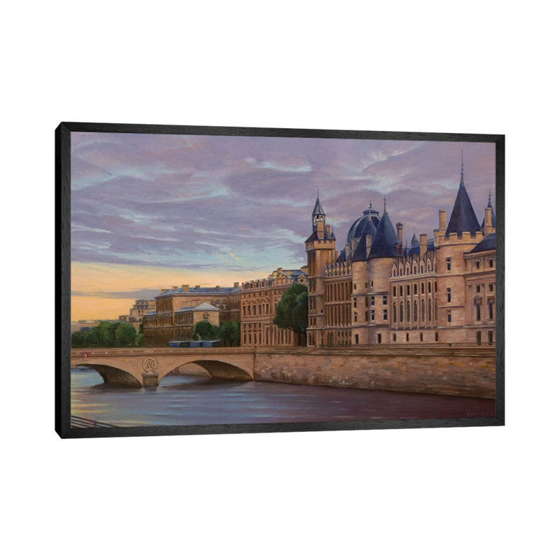 The Conciergerie At Sunset by Nick Savides - Gallery-Wrapped Canvas Giclée on Canvas, 66.04 cm H x 45.72 cm W, Black Framed