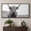 «Animals Highland Cow», portrait en noir et blanc sur toile-111176951-98042249