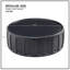 Table basse ronde de 35,43 po pour table de salon en fibre de verre, table basse au design moderne pour bureau, appartement, sans assemblage, noir mat