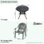  Ensemble repas pour 4 personnes avec table ronde Sergias Sergias, coussins rouges inclus