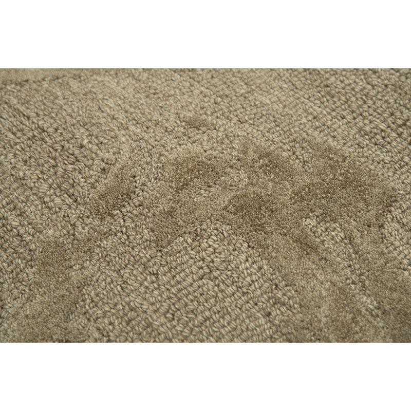 Tapis brun en laine touffeté à la main Aaliyah, Rectangle 5 pi x 8 pi