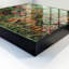 Decorative key box for wall, Opens to the left, 30x30x5, Black, plant details full of greenery and warmth, 