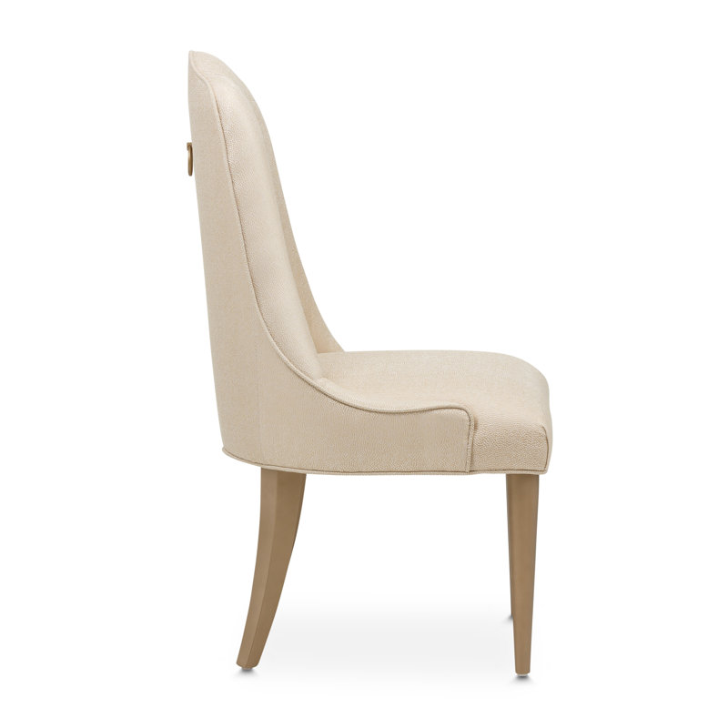 Malibu Crest Upholstered Dining Chair, Burnished Gold