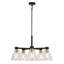 Lustre contemporain 5 lumières noir et or Rentschler
