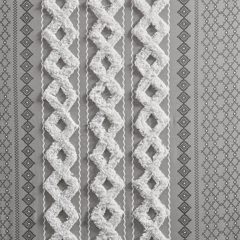 Rideau obscurcissant Cutrer, Gris/beige, L 50 po x L 84 po