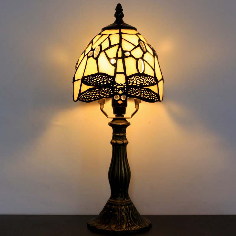 Petite lampe de table Tiffany Mini, Crème, crème