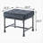 Rectangle Tufted Upholstered Fabric+Metal Ottoman