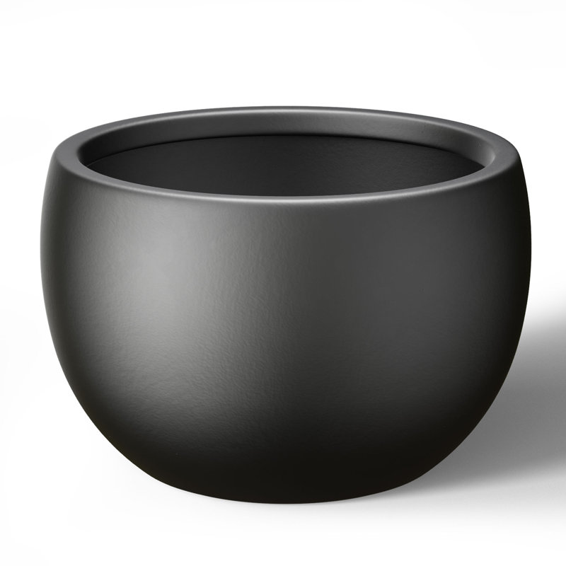 Pot à fleurs en ciment Highwoods, H 7,87 po x l 11,81 po x P 11,81 po, Noir anthracite