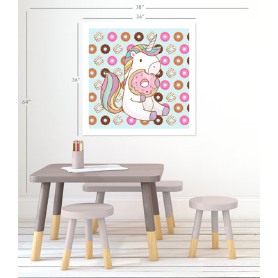 Adhésif décoratif beigne licorne