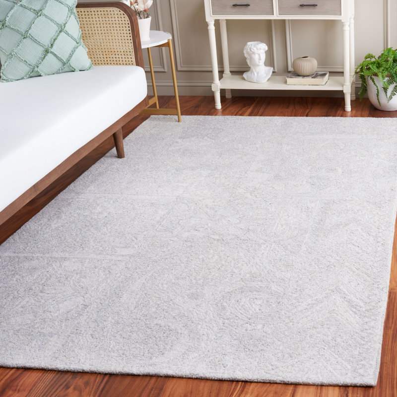 Lakiyah Abstract Hand Tufted Performance Floral Rug, Rectangle 6' x 9'