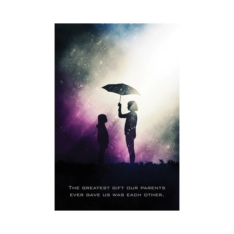 Siblings Tagline by Gab Fernando - Wrapped Canvas Gallery-Wrapped Canvas Giclée, 66.04 cm H x 45.72 cm W x 1.91 cm D