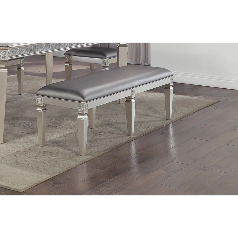 Ensemble de table de salle à manger moderne avec banc Algrid L 82,09 x l 64,09