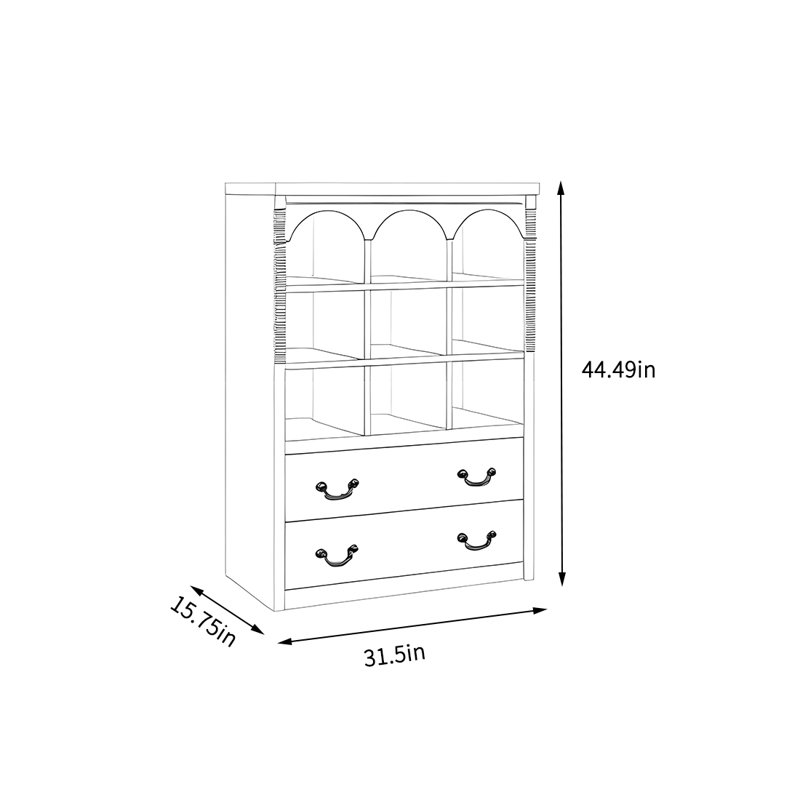 Multifunctional storage cabinet bookshelf, Brown